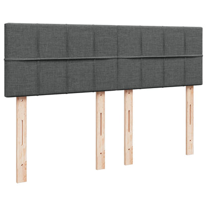 Giroletto a Molle con Materasso Grigio Scuro 160x200 cm Tessuto | homemem39