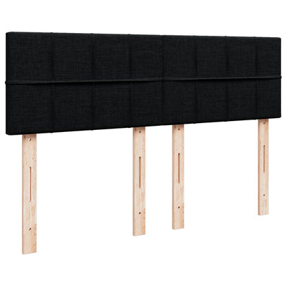 Giroletto a Molle con Materasso Nero 160x200 cm in Tessuto | homemem39