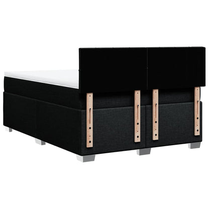 Giroletto a Molle con Materasso Nero 160x200 cm in Tessuto | homemem39
