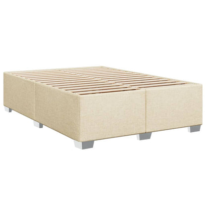 Giroletto a Molle con Materasso Crema 160x200 cm in Tessuto | homemem39