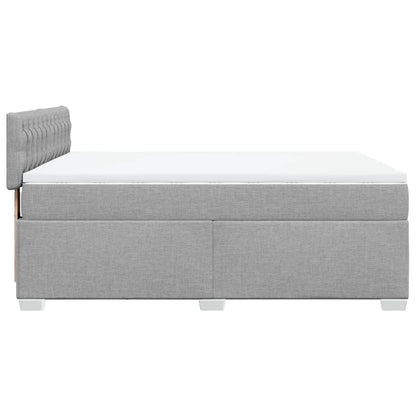 Giroletto a Molle con Materasso Grigio Chiaro 160x200cm Tessuto | homemem39