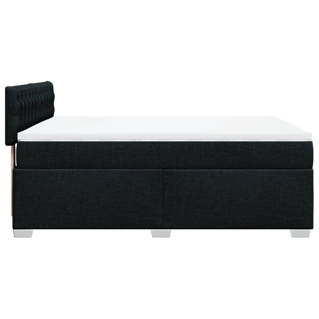 Giroletto a Molle con Materasso Nero 160x200 cm in Tessuto | homemem39