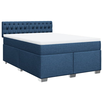 Giroletto a Molle con Materasso Blu 160x200 cm in Tessuto | homemem39