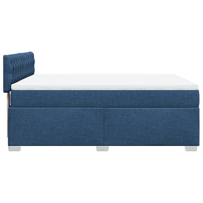 Giroletto a Molle con Materasso Blu 160x200 cm in Tessuto | homemem39