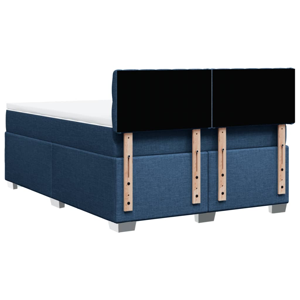 Giroletto a Molle con Materasso Blu 160x200 cm in Tessuto | homemem39