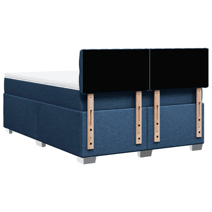Giroletto a Molle con Materasso Blu 160x200 cm in Tessuto | homemem39
