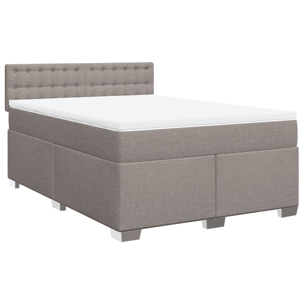 Giroletto a Molle con Materasso Tortora 160x200 cm in Tessuto | homemem39