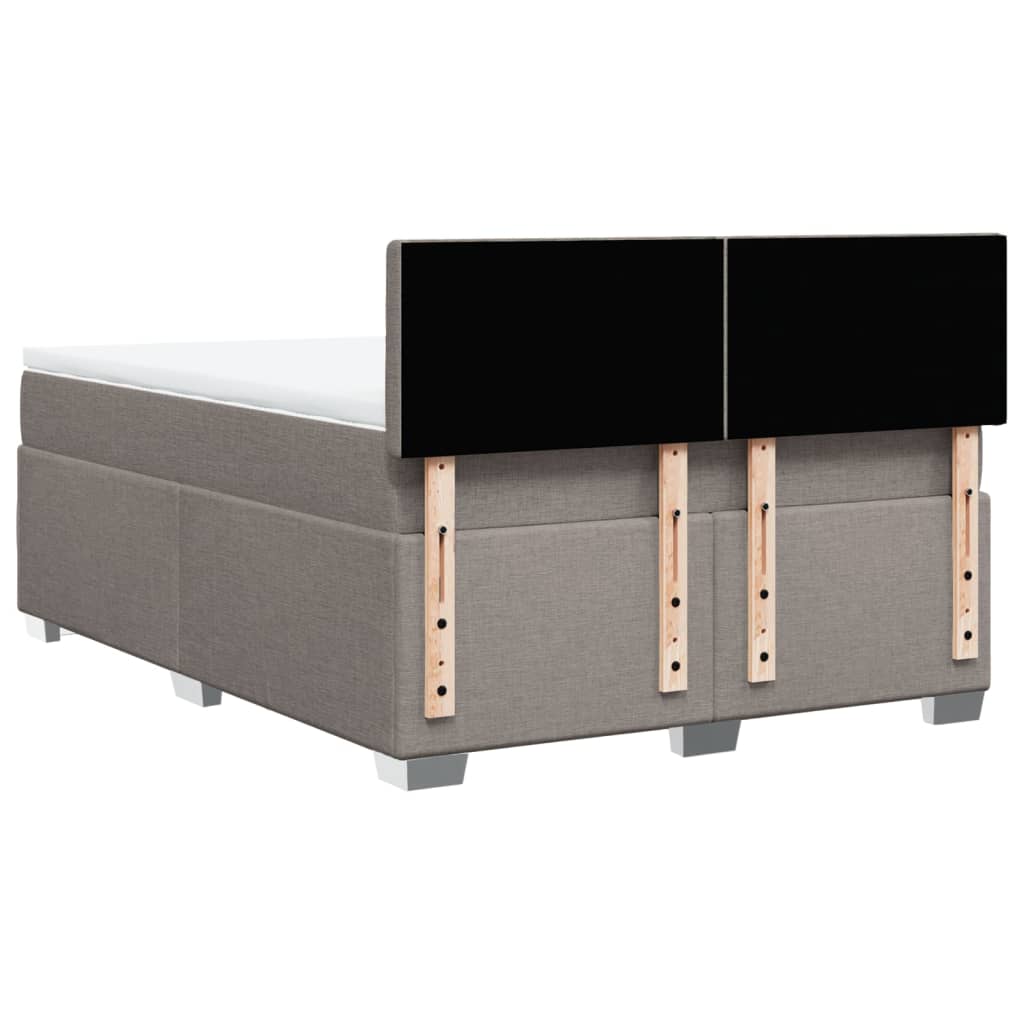 Giroletto a Molle con Materasso Tortora 160x200 cm in Tessuto | homemem39