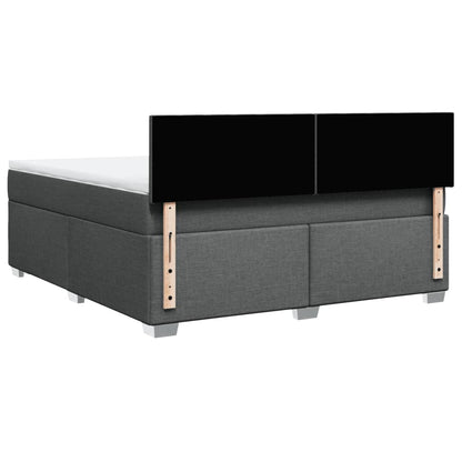 Giroletto a Molle con Materasso Grigio Scuro 180x200 cm Tessuto - homemem39