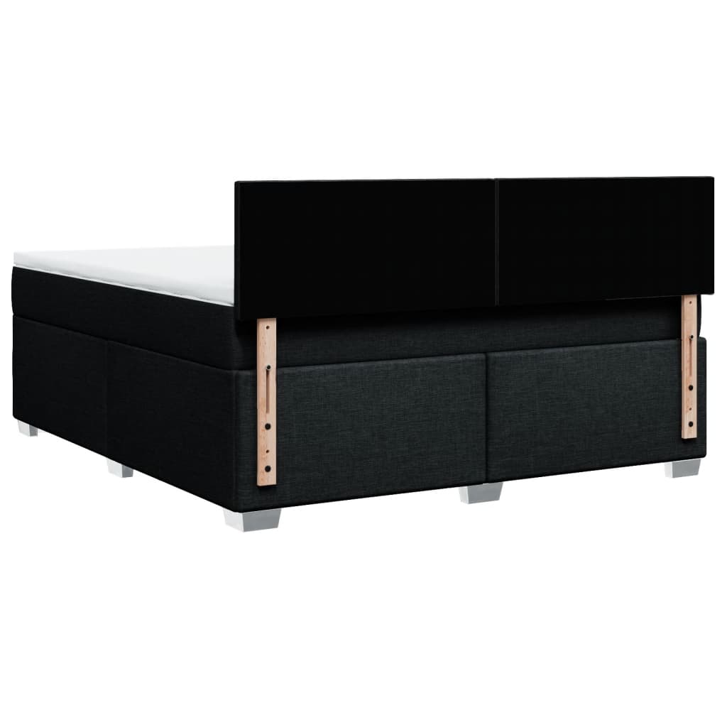 Giroletto a Molle con Materasso Nero 180x200 cm in Tessuto - homemem39