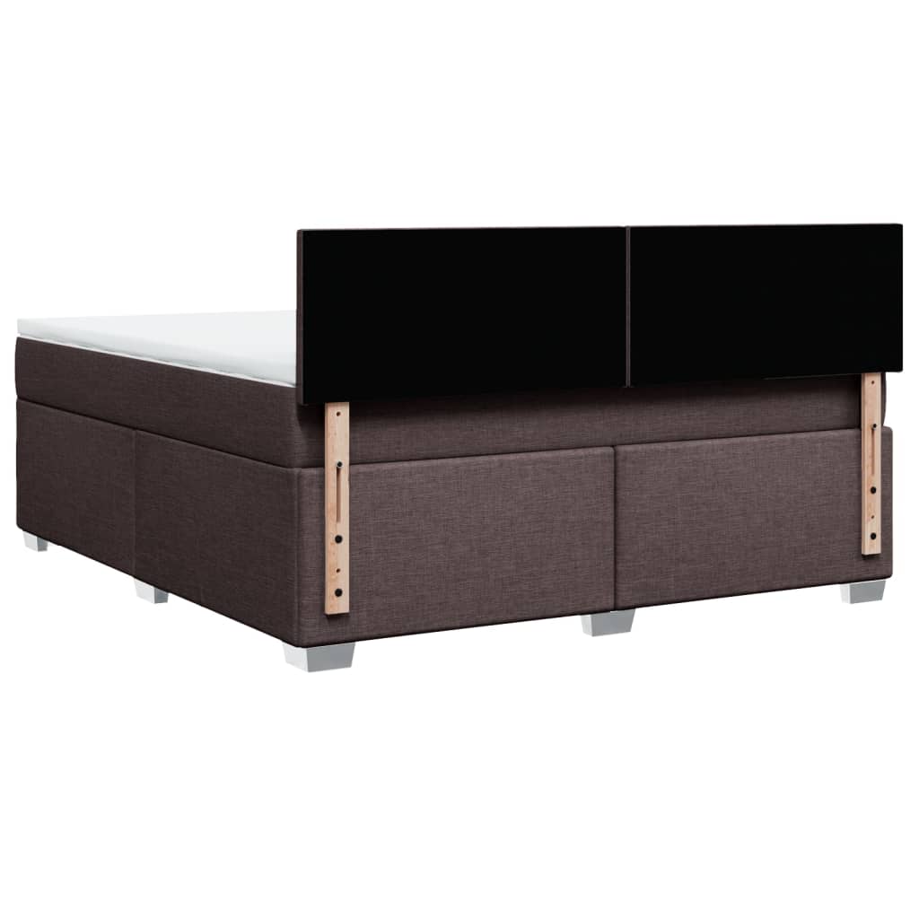 Giroletto a Molle con Materasso Marrone Scuro 180x200cm Tessuto | homemem39
