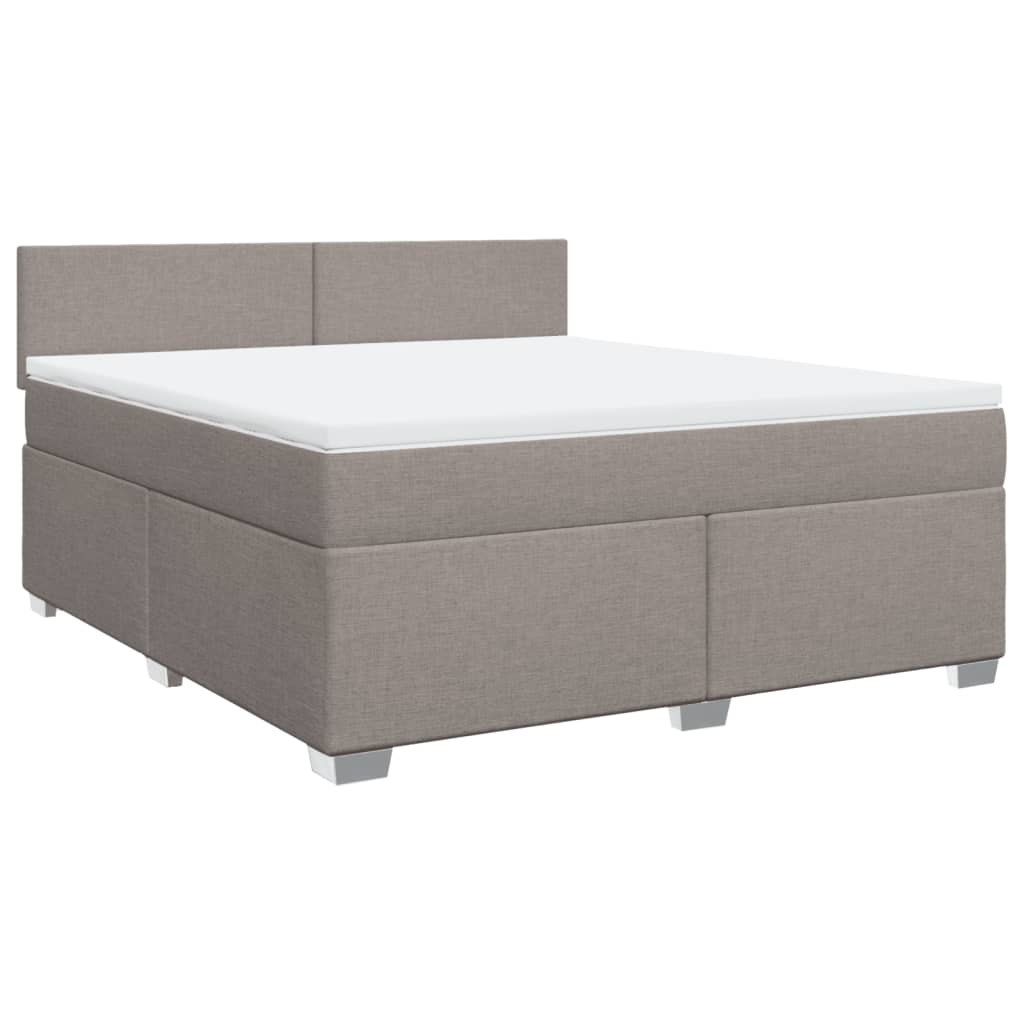 Giroletto a Molle con Materasso Tortora 180x200 cm in Tessuto | homemem39