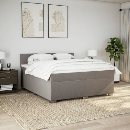 Giroletto a Molle con Materasso Tortora 180x200 cm in Tessuto | homemem39