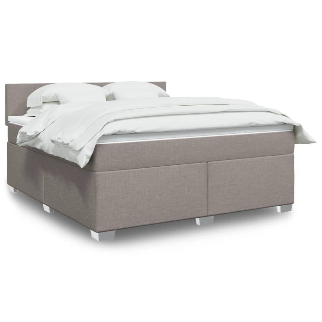 Giroletto a Molle con Materasso Tortora 180x200 cm in Tessuto | homemem39