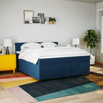 Giroletto a Molle con Materasso Blu 180x200 cm in Tessuto | homemem39
