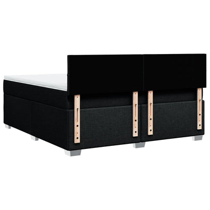 Giroletto a Molle con Materasso Nero 180x200 cm in Tessuto - homemem39