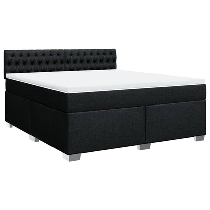 Giroletto a Molle con Materasso Nero 180x200 cm in Tessuto | homemem39