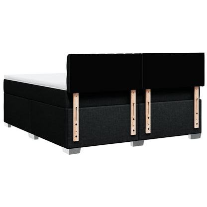 Giroletto a Molle con Materasso Nero 180x200 cm in Tessuto | homemem39
