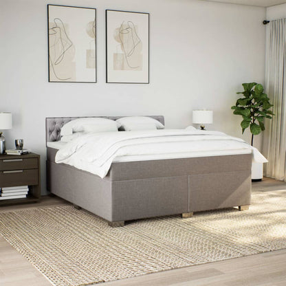 Giroletto a Molle con Materasso Tortora 180x200 cm in Tessuto | homemem39