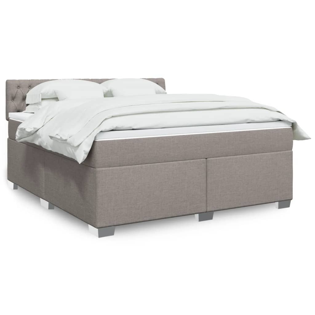 Giroletto a Molle con Materasso Tortora 180x200 cm in Tessuto | homemem39
