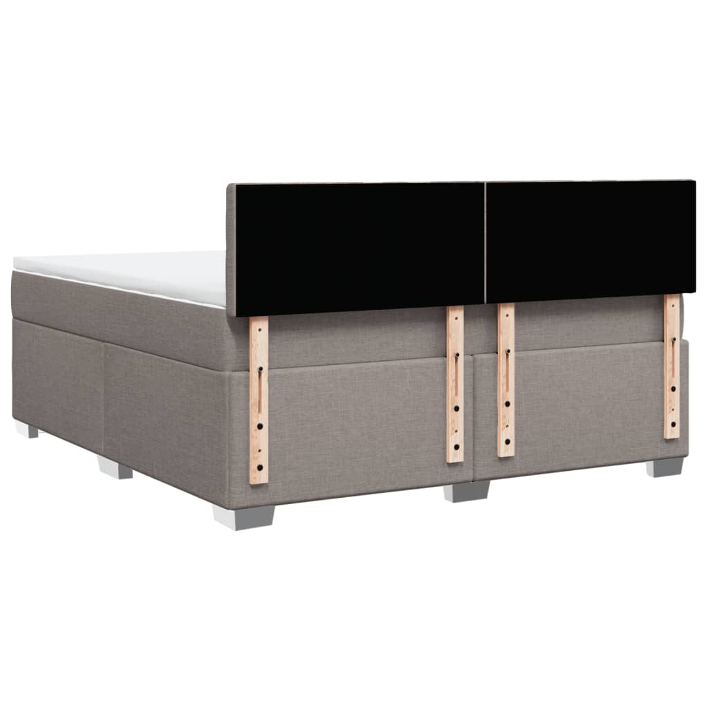 Giroletto a Molle con Materasso Tortora 180x200 cm in Tessuto | homemem39