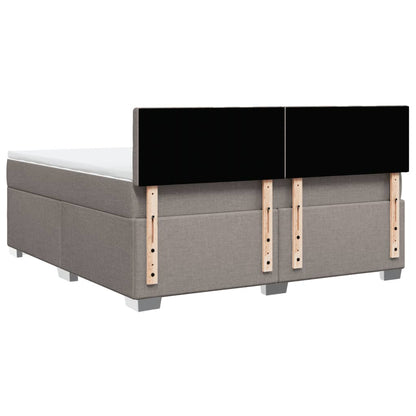 Giroletto a Molle con Materasso Tortora 180x200 cm in Tessuto | homemem39