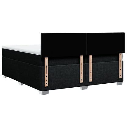 Giroletto a Molle con Materasso Nero 200x200 cm in Tessuto - homemem39