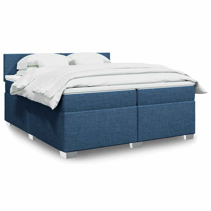 Giroletto a Molle con Materasso Blu 200x200 cm in Tessuto | homemem39