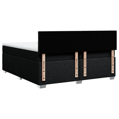 Giroletto a Molle con Materasso Nero 200x200 cm in Tessuto - homemem39