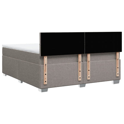 Giroletto a Molle con Materasso Tortora 200x200 cm in Tessuto | homemem39