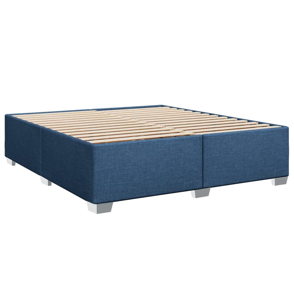 Giroletto a Molle con Materasso Blu 200x200 cm in Tessuto | homemem39