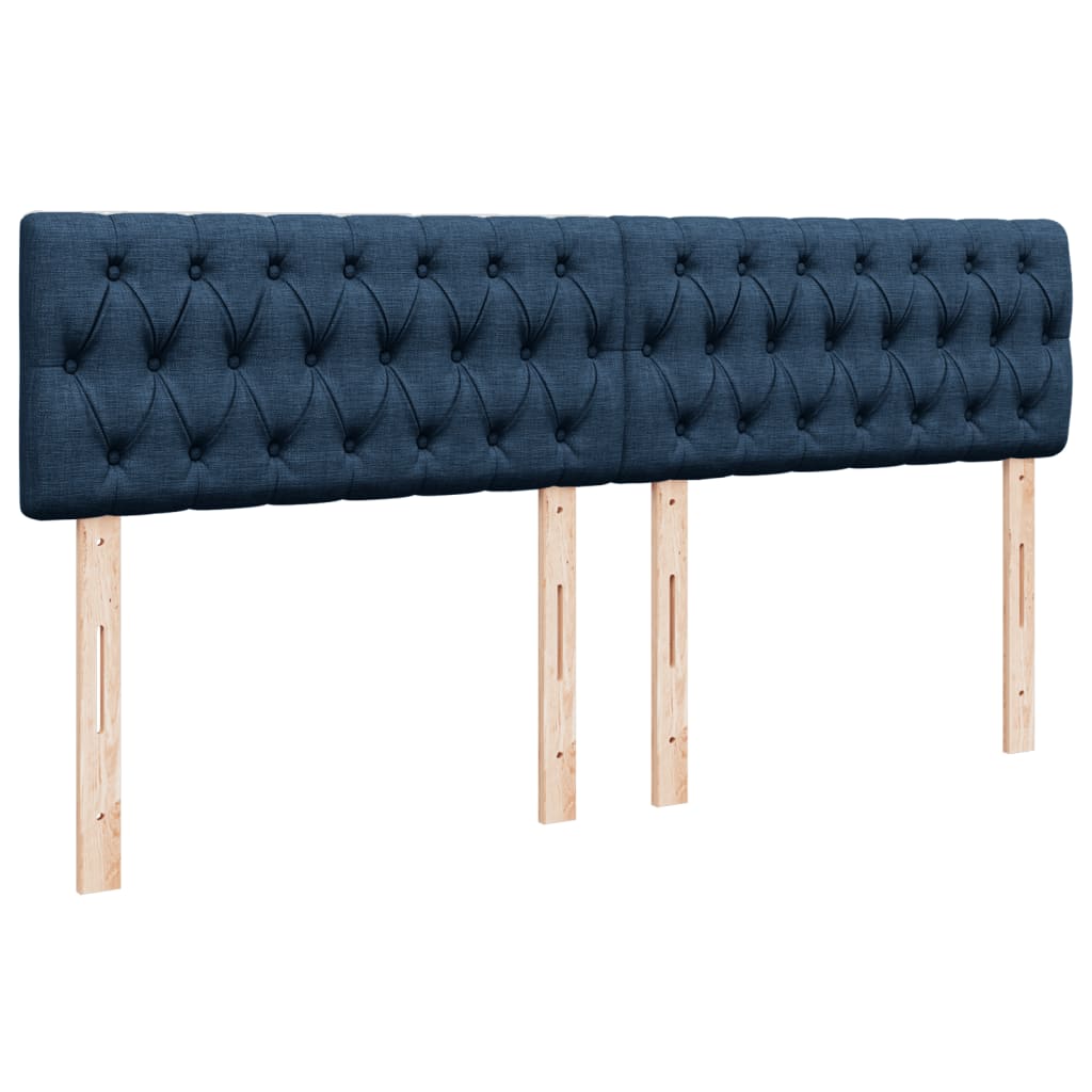 Giroletto a Molle con Materasso Blu 200x200 cm in Tessuto | homemem39