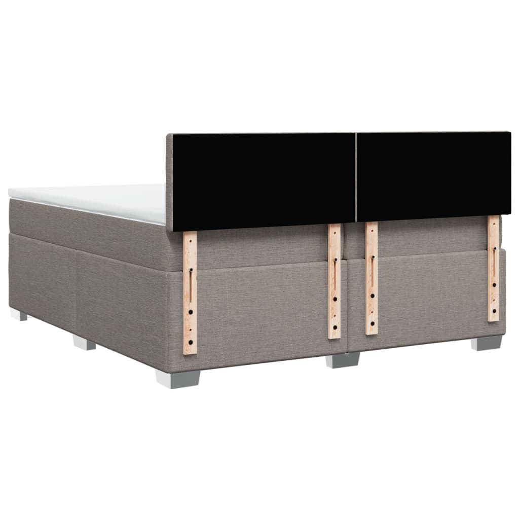 Giroletto a Molle con Materasso Tortora 200x200 cm in Tessuto | homemem39