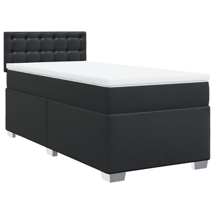 Giroletto a Molle con Materasso Nero 80x200 cm in Similpelle | homemem39
