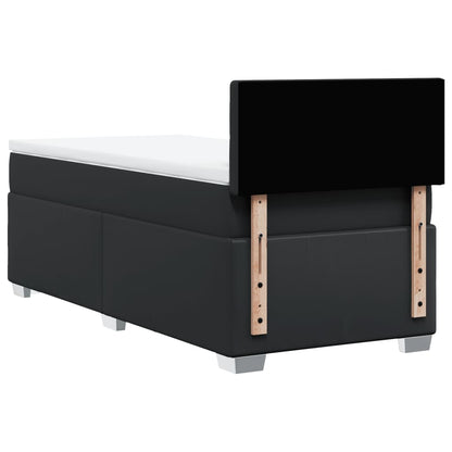 Giroletto a Molle con Materasso Nero 80x200 cm in Similpelle | homemem39