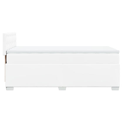 Giroletto a Molle con Materasso Bianco 80x200 cm in Similpelle - homemem39