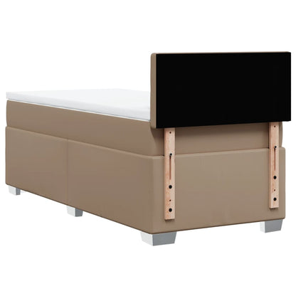 Giroletto a Molle con Materasso Cappuccino 100x200cm Similpelle | homemem39