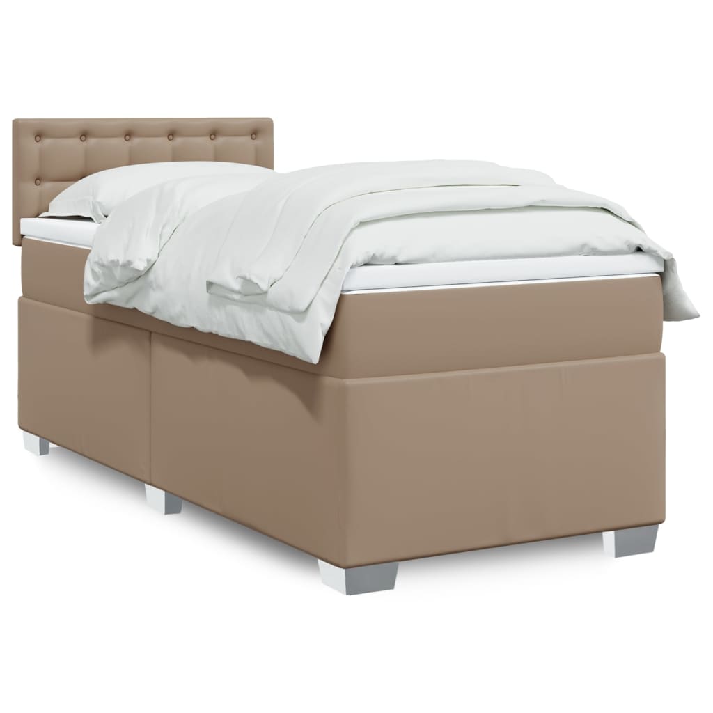 Giroletto a Molle con Materasso Cappuccino 100x200cm Similpelle | homemem39
