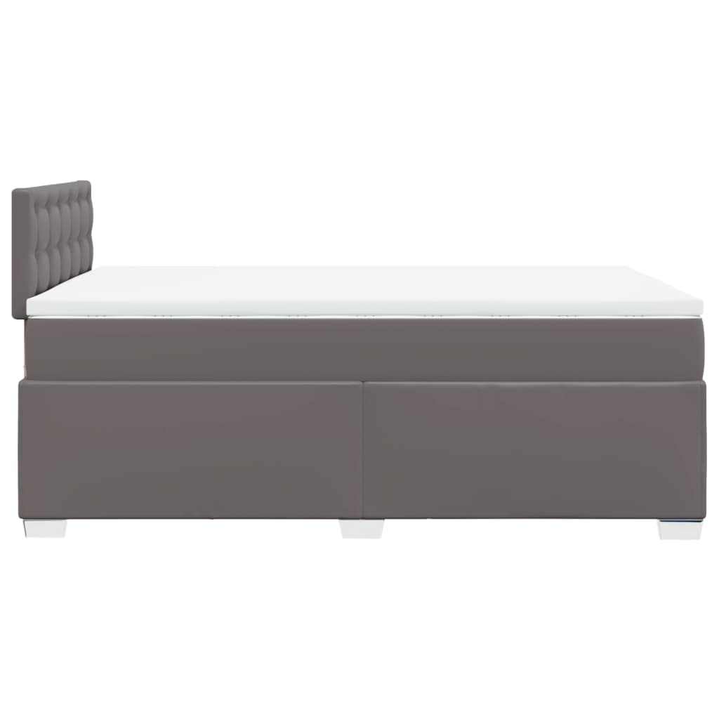 Giroletto a Molle con Materasso Grigio 120x200 cm in Similpelle | homemem39