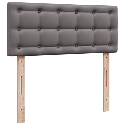Giroletto a Molle con Materasso Grigio 120x200 cm in Similpelle | homemem39