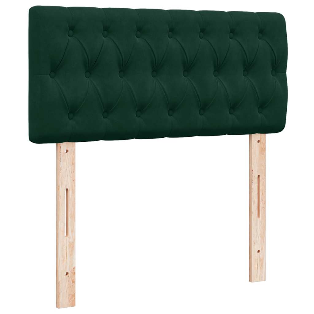 Giroletto a Molle con Materasso Verde Scuro 90x190 cm Velluto | homemem39