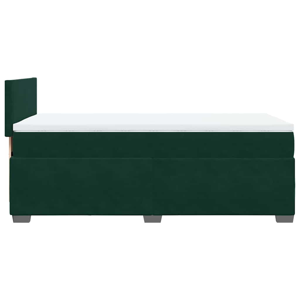 Giroletto a Molle con Materasso Verde Scuro 100x200 cm Velluto | homemem39