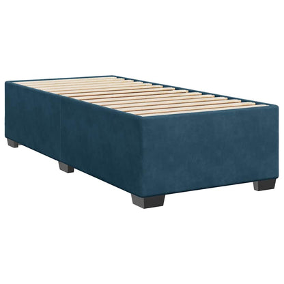 Giroletto a Molle con Materasso Blu Scuro 100x200 cm in Velluto | homemem39