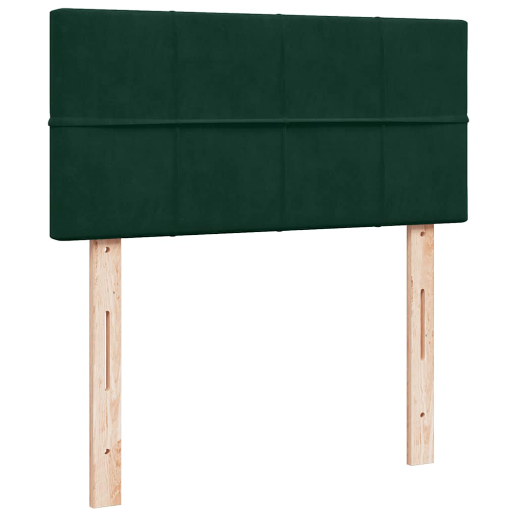 Giroletto a Molle con Materasso Verde Scuro 100x200 cm Velluto | homemem39