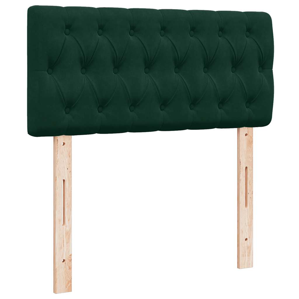 Giroletto a Molle con Materasso Verde Scuro 100x200 cm Velluto | homemem39
