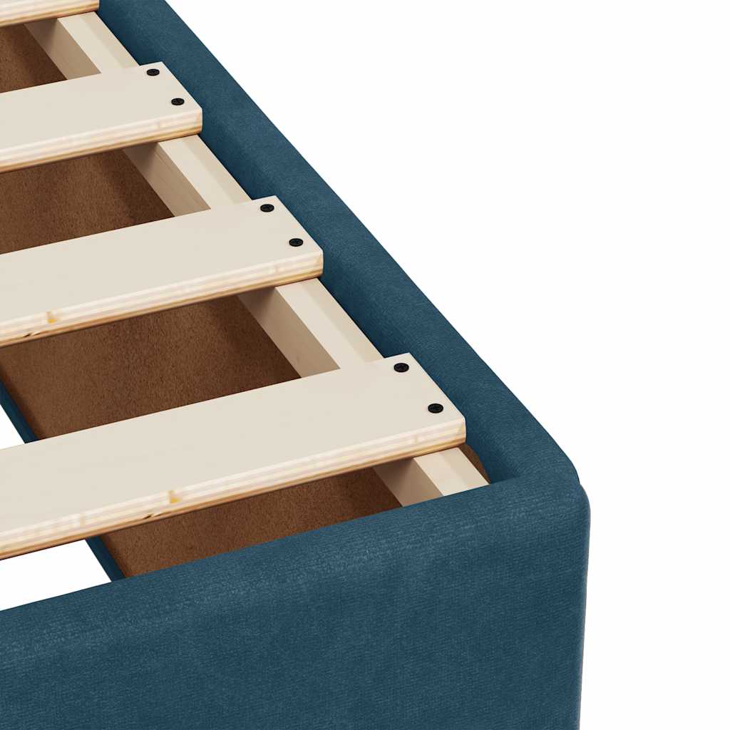 Giroletto a Molle con Materasso Blu Scuro 100x200 cm in Velluto | homemem39