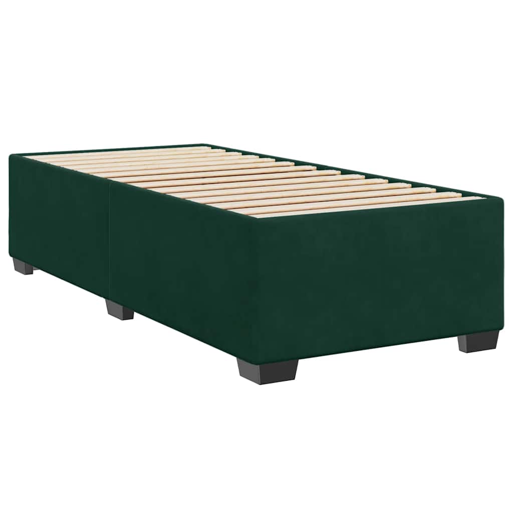 Giroletto a Molle con Materasso Verde Scuro 100x200 cm Velluto | homemem39