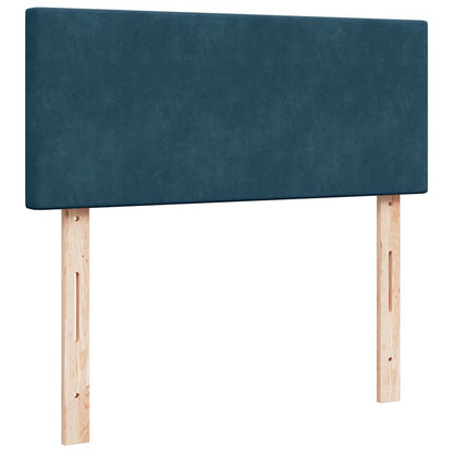 Giroletto a Molle con Materasso Blu Scuro 120x200 cm in Velluto | homemem39