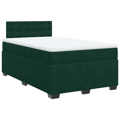Giroletto a Molle con Materasso Verde Scuro 120x200 cm Velluto | homemem39
