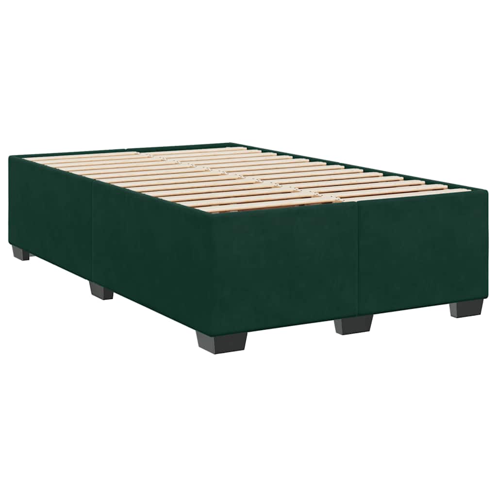 Giroletto a Molle con Materasso Verde Scuro 120x200 cm Velluto | homemem39